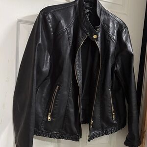Baccini Black Leather Jacket